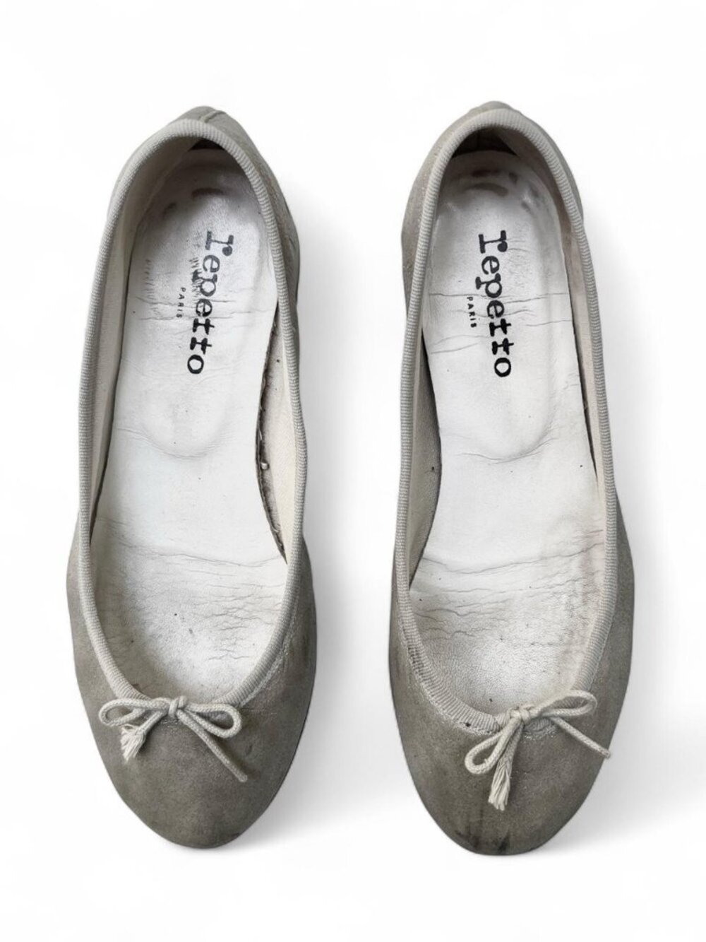 Rare Repetto Camille Suede Heels in Iridescent Gray - Size 37.5 EU/6.5 US